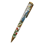 Kugelschreiber Cloisonne Emaille Orchideen & Schmetterlinge weiss grün gold 5400f